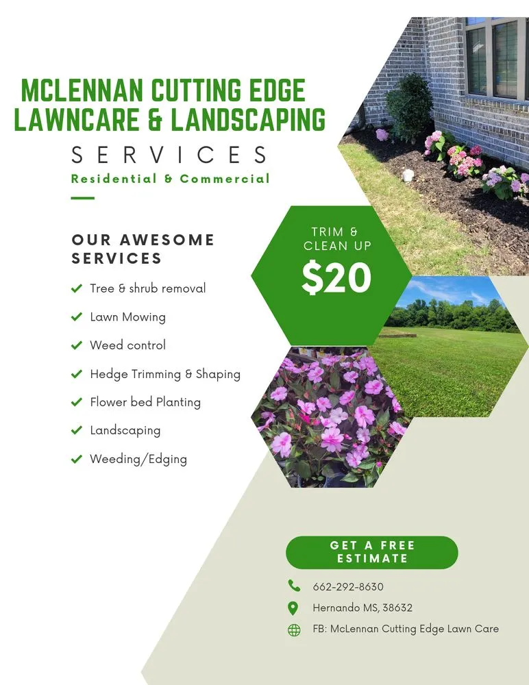 Reliable lawn mowing service in Hernando, MS by McLennan Cutting Edge Lawn Care & Landscaping