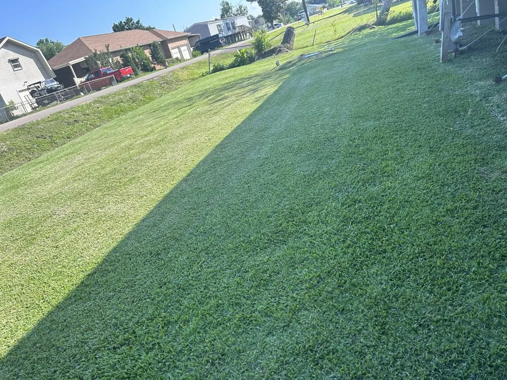 Custom landscape installation in Galliano, LA by Mears Lawn Care Services