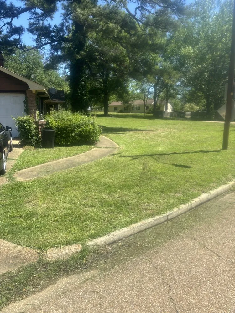 Affordable landscape installation with custom design in Jackson, MS by Meeks Family Lawn Service