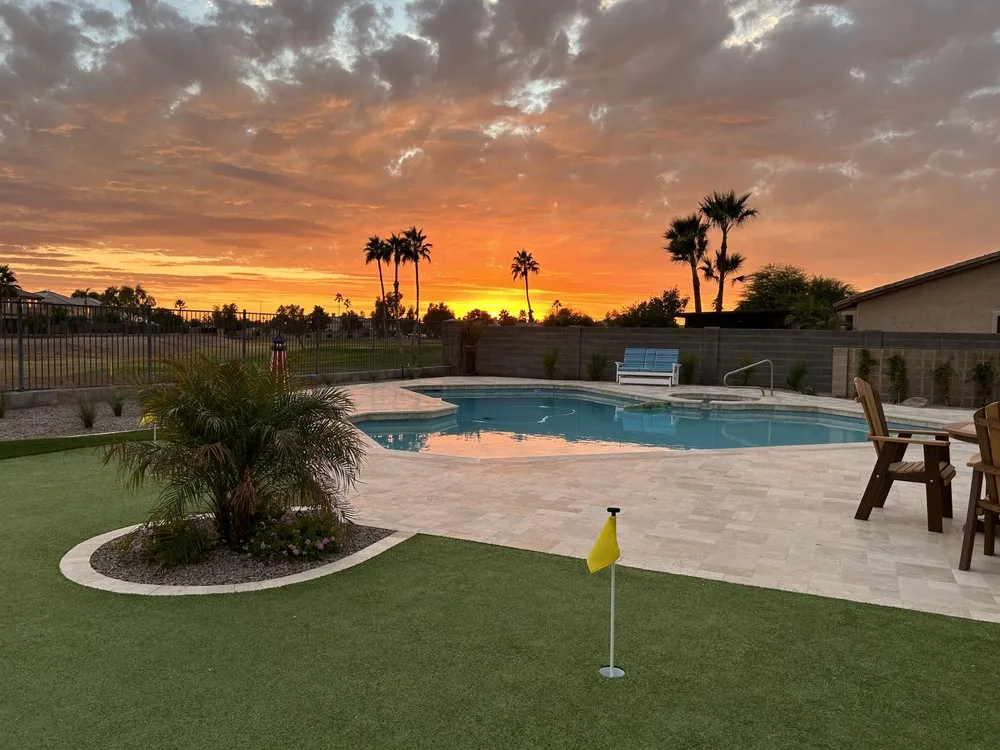 Professional yard cleanup service in Mesa, AZ by Meise Design Group