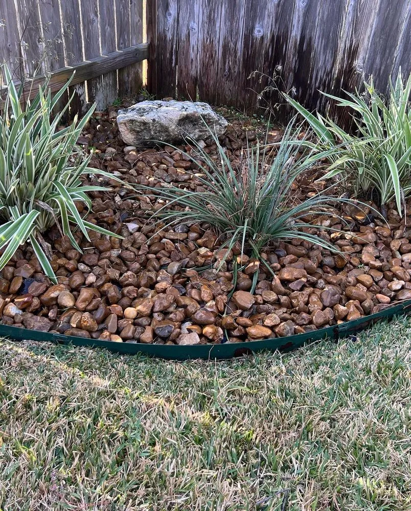 Local landscape installation with custom design in Baytown, TX by Meliton Landscaping & Tree services