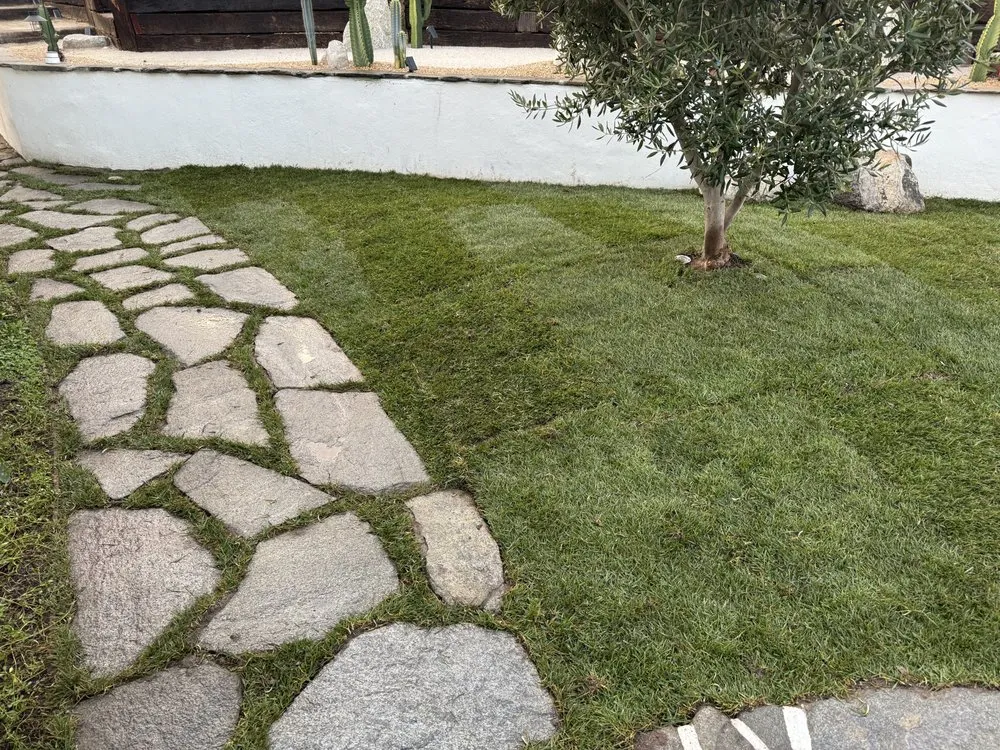 Custom outdoor landscaping in Rialto, CA by Mena’s Full Landscaping