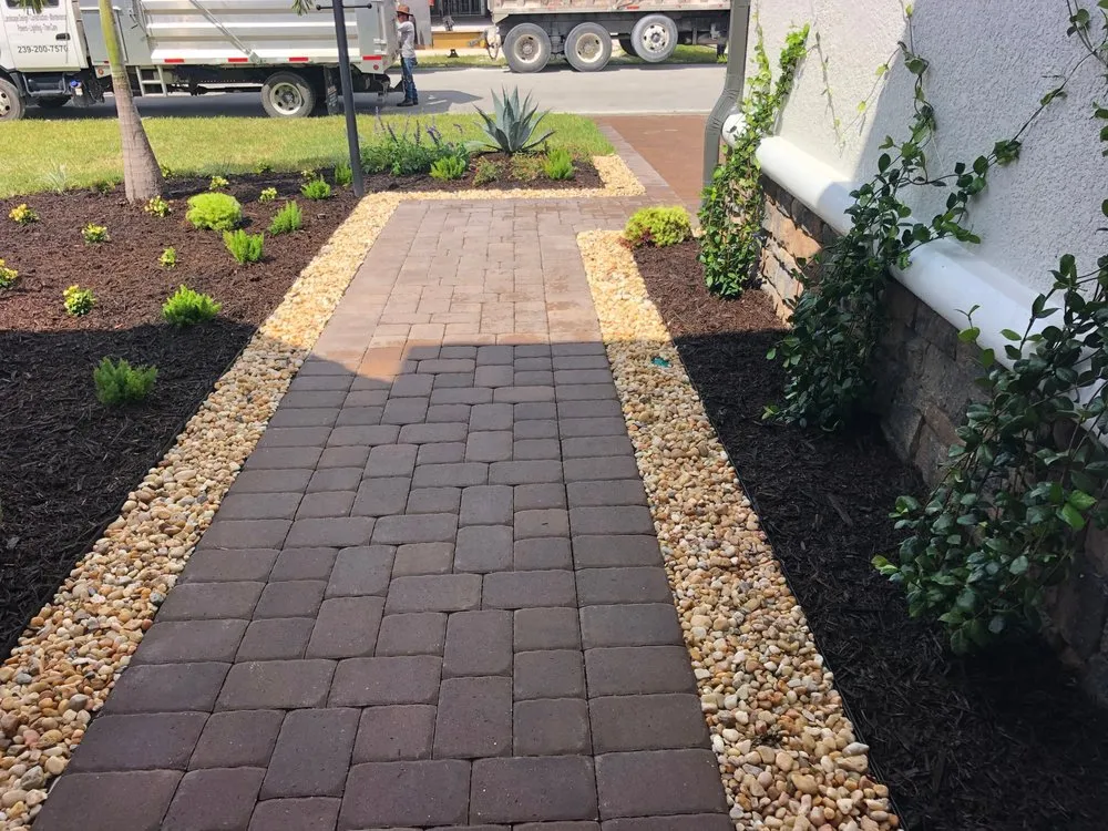 Professional yard cleanup service for residential properties in Bonita Springs, FL by Mendoza's Landscaping Design