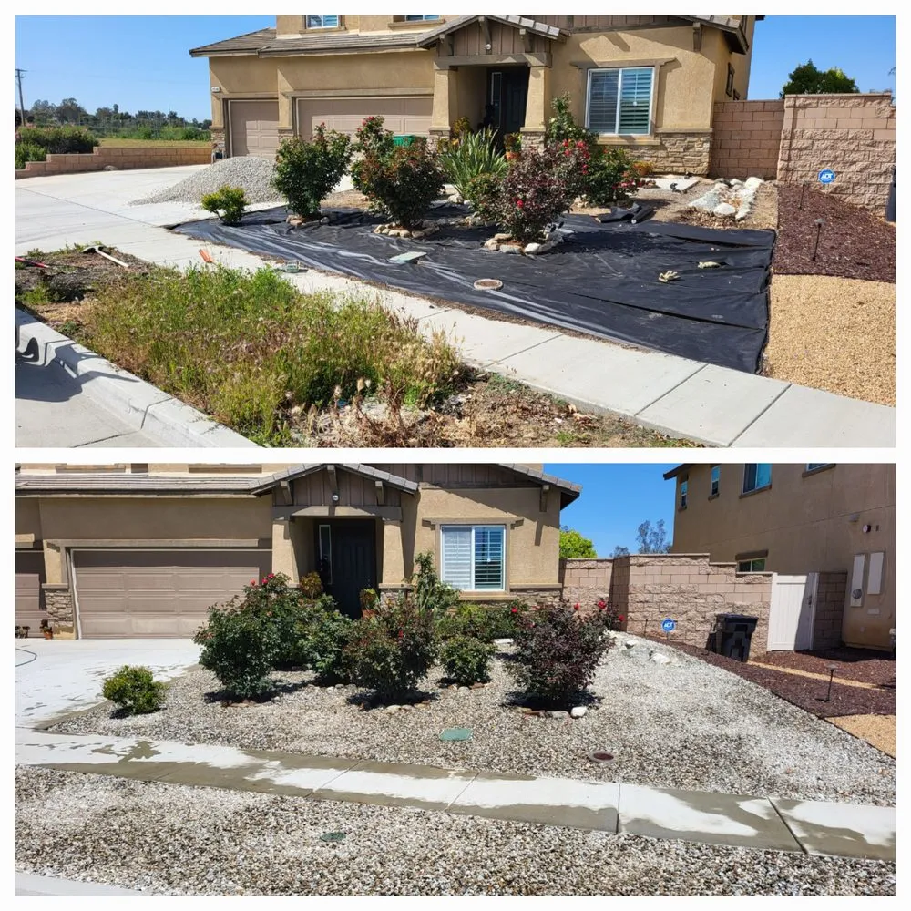 Custom landscape installation in Menifee, CA by Menifee Gardening & Sprinkler Repair