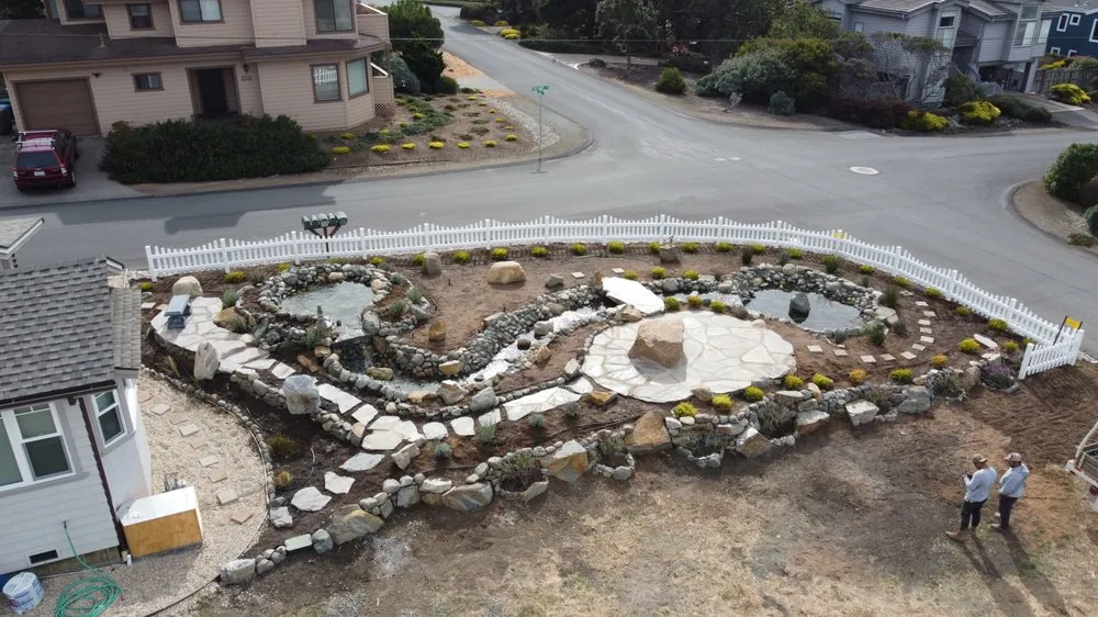 Trusted garden landscaping with custom design in Cambria, CA by Mercado Gardening & Hauling