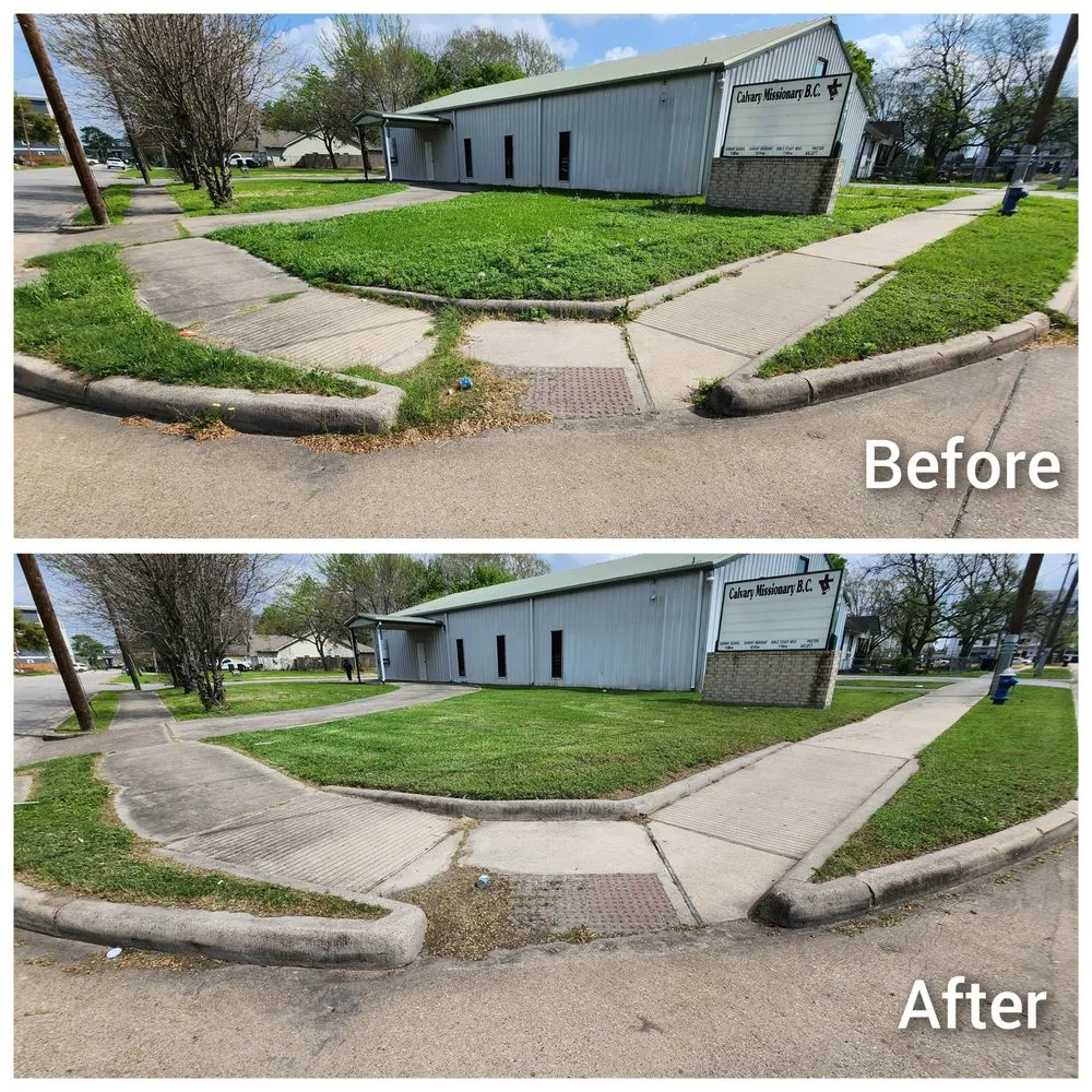 Custom landscape installation in Houston, TX by Mercado Mowers