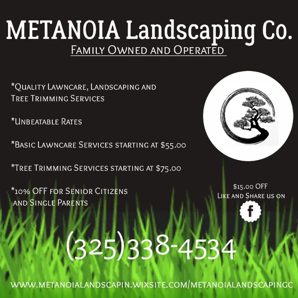 Local yard maintenance in Abilene, TX by Metanoia Landscaping