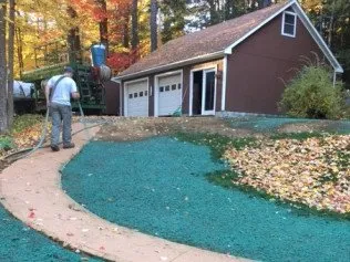 Local landscape installation in St Helen, MI - Metro Hydroseeding of Northern Michigan