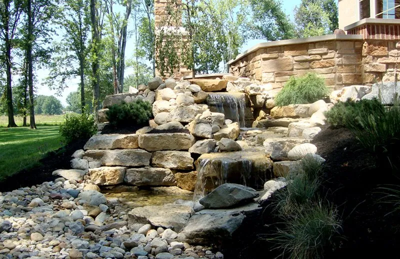 Expert residential landscaping with custom design in Lewis Center, OH by Meyers Green Services