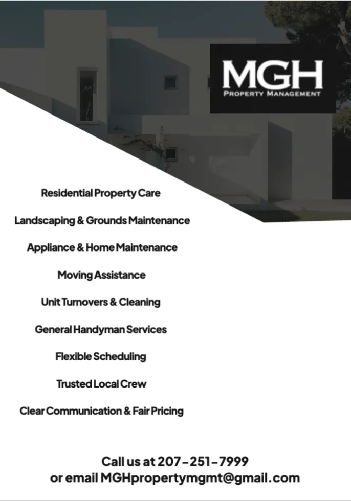 Affordable lawn care service for year-round maintenance in York, ME by MGH Property Management