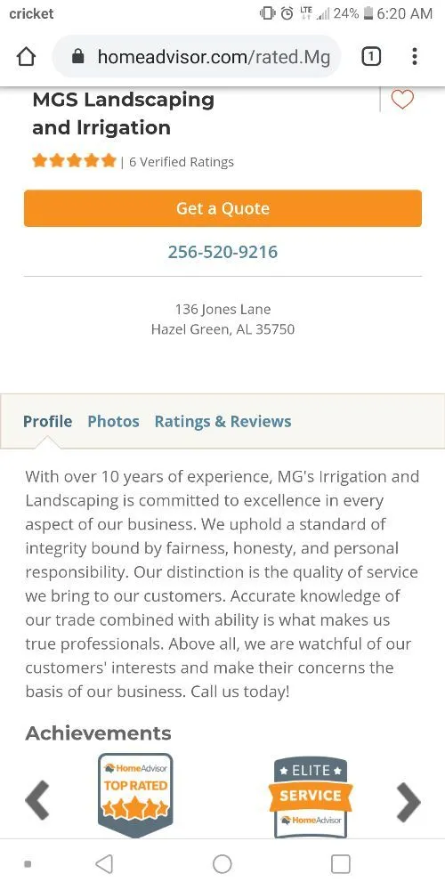 Top-rated landscaping services experts serving Toney, AL - MG's Landscaping and Irrigation