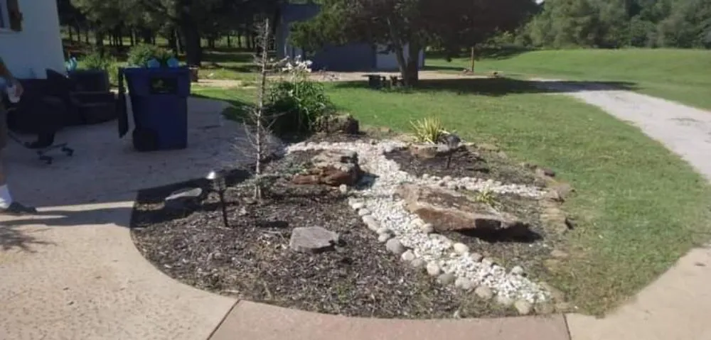 Custom residential landscaping in Shawnee, OK by Mh Lawn Care