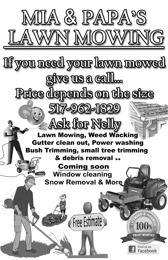 Reliable lawn care service in Jackson, MI by Mia & Papa's Lawn Mowing and More