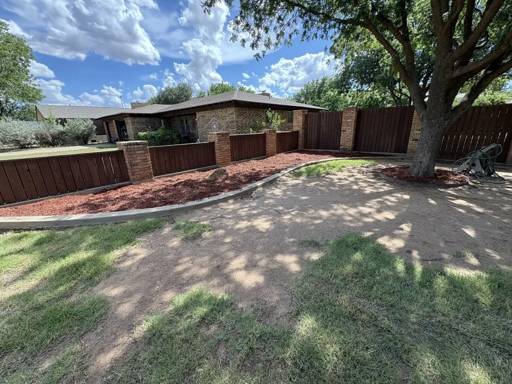 Professional outdoor landscaping for residential properties in Snyder, TX by Michael and Miranda’s Lawn Care