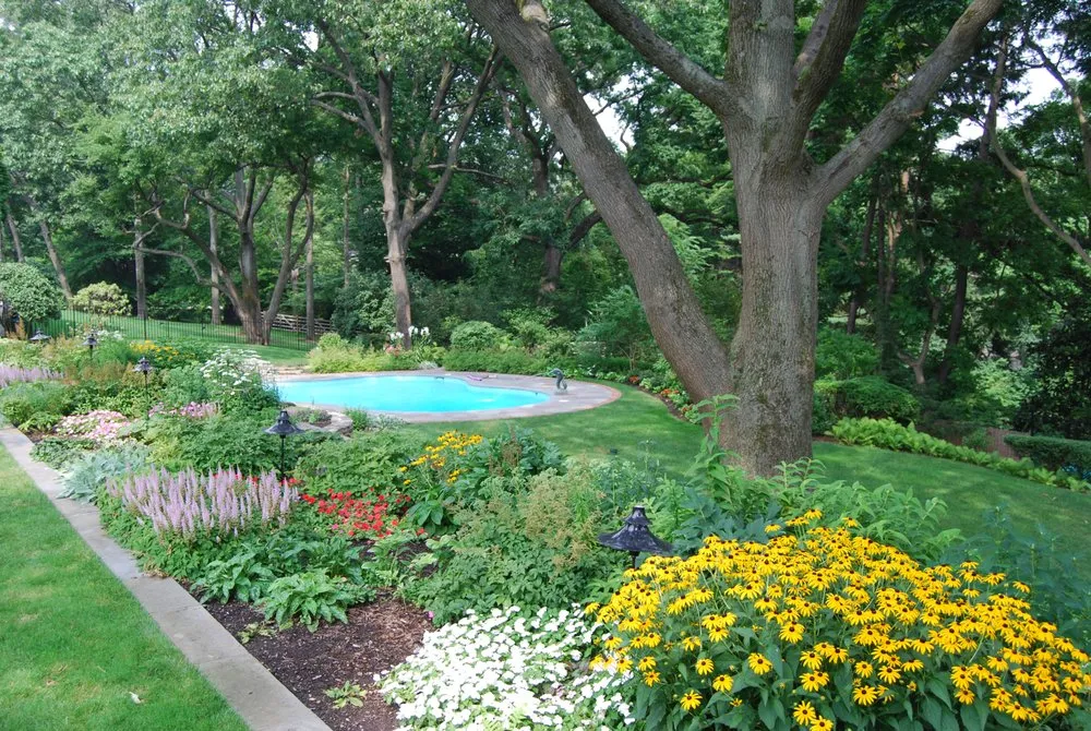Custom garden landscaping for residential properties in Greenwich, CT by Michael Sinisi & Son