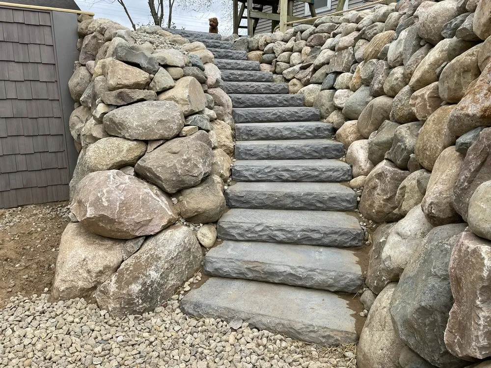 Expert yard maintenance for residential properties in Union, MI by Michiana Boulders lawn care & Landscaping