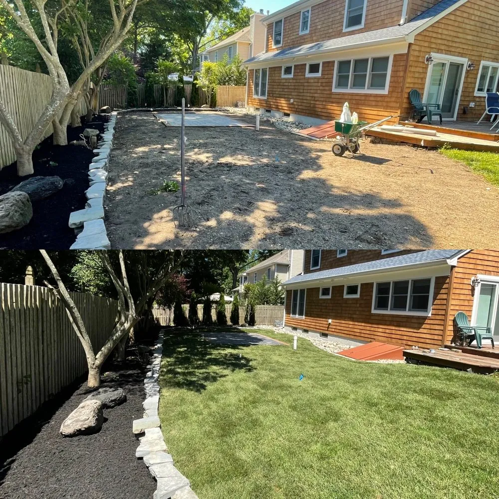 Custom yard cleanup service in Bayville, NJ by Mid-Atlantic Landscaping