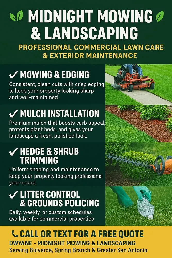 Affordable residential landscaping in San Antonio, TX - Midnight Mowing And Landscaping