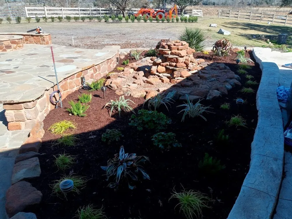 Custom lawn care service in Columbus, TX by Midway Water Gardens