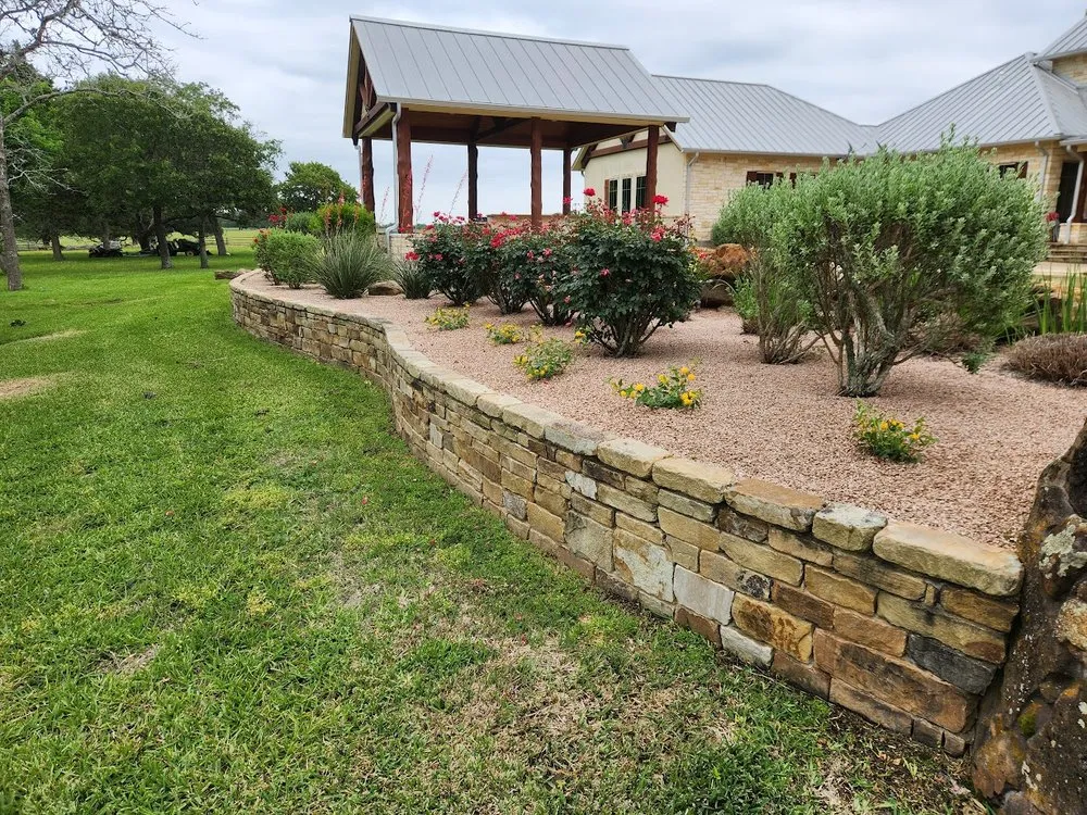 Custom landscaping services with custom design in Columbus, TX by Midway Water Gardens