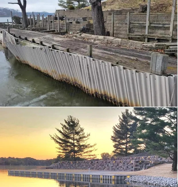 Professional garden landscaping with custom design in Crown Point, IN by Midwest Marine - Waterfront Construction