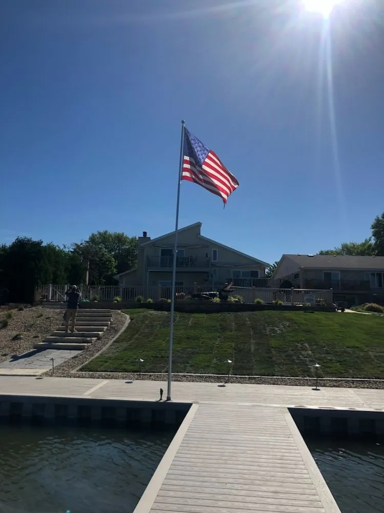 Custom residential landscaping in Crown Point, IN by Midwest Marine - Waterfront Construction