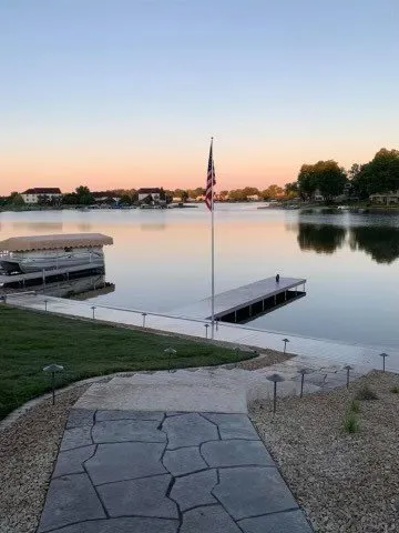 Custom outdoor landscaping with custom design in Crown Point, IN by Midwest Marine - Waterfront Construction