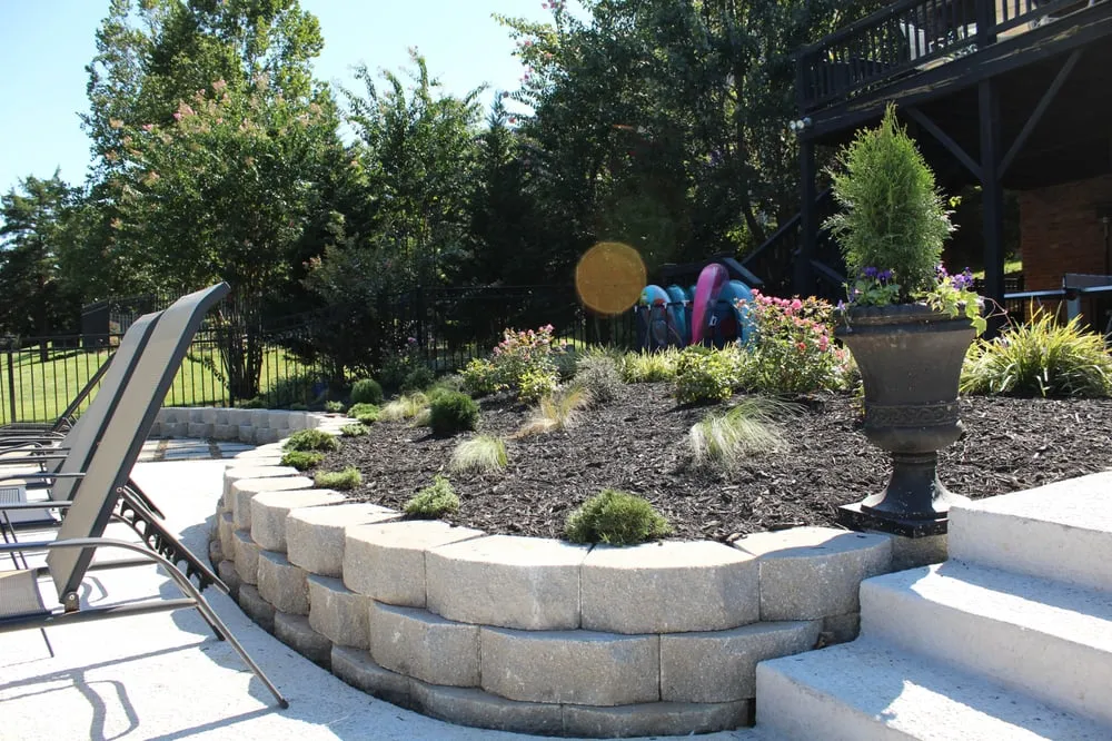Custom landscape installation in Rogers, AR - Midwest Outdoor Concepts