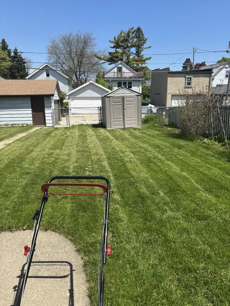 Professional outdoor landscaping with custom design in Milwaukee, WI by Mighty Lawn Service