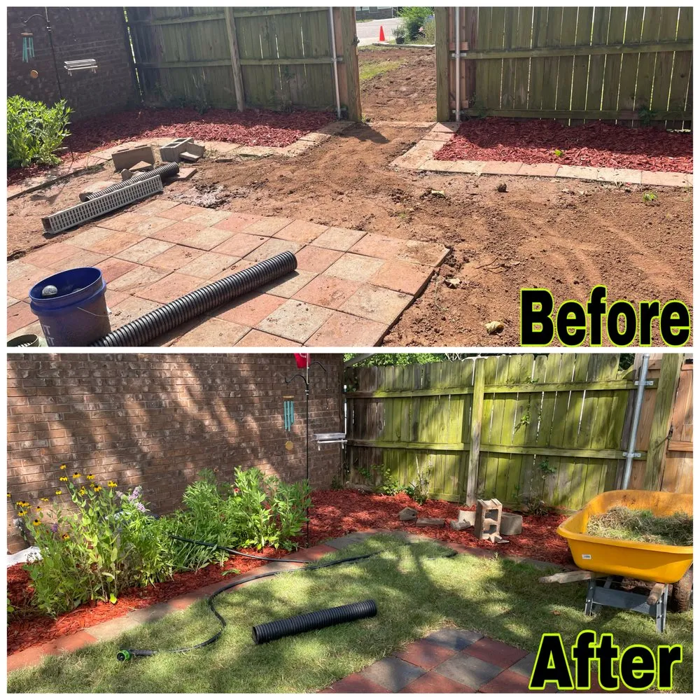 Custom landscape installation in Shawnee, OK - Mighty Warrior Lawn Care Service