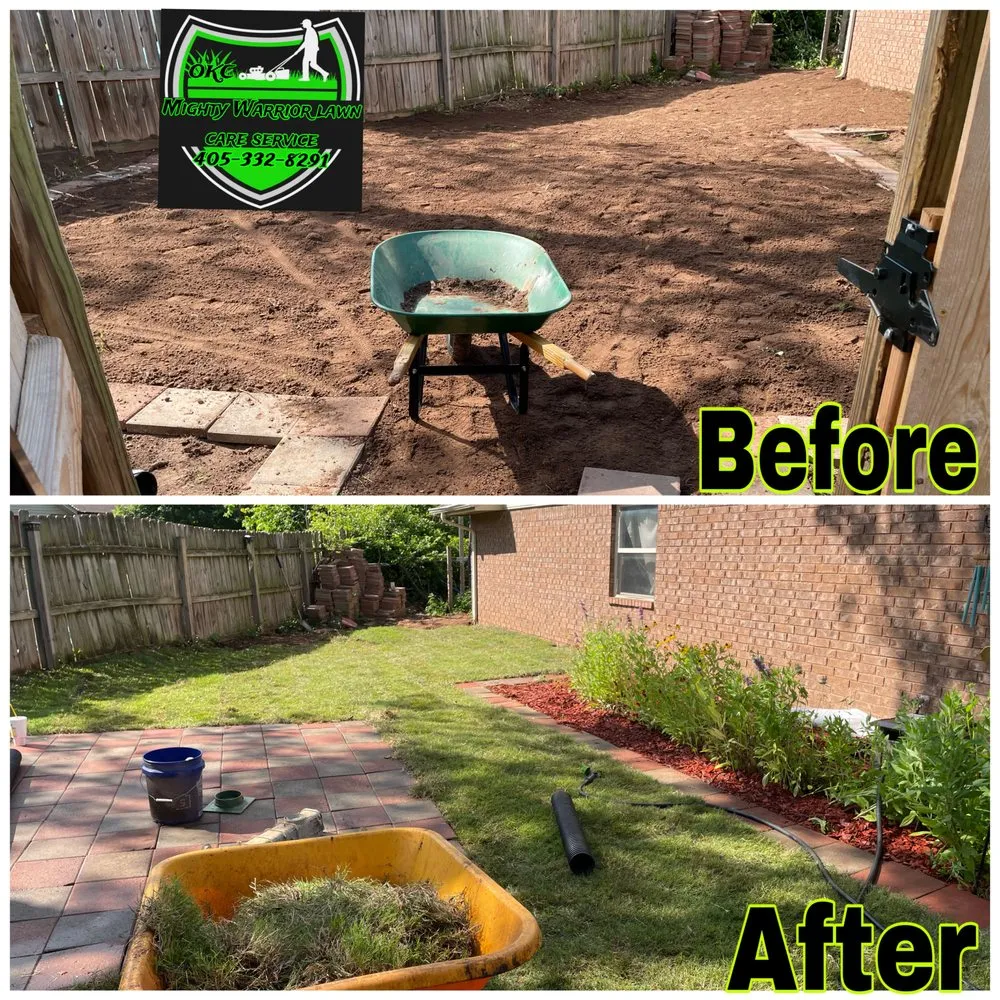 Local yard maintenance in Shawnee, OK by Mighty Warrior Lawn Care Service