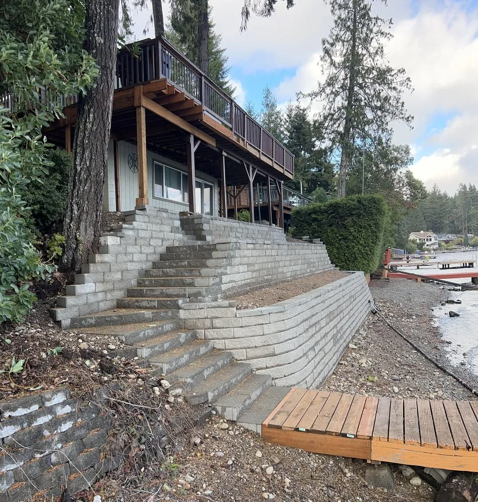 Custom garden landscaping in Belfair, WA by Miguel Landscaping