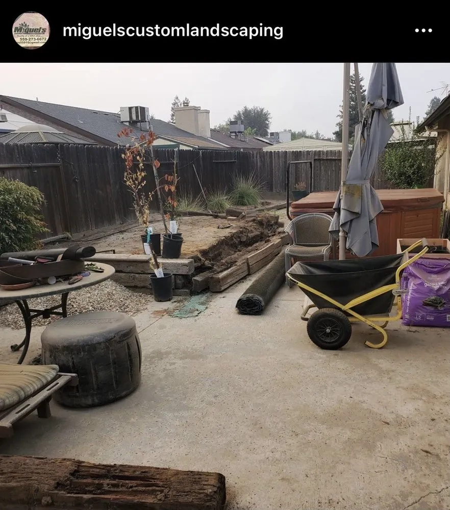 Custom landscaping services for homes in Fresno, CA by Miguel’s Custom Landscaping
