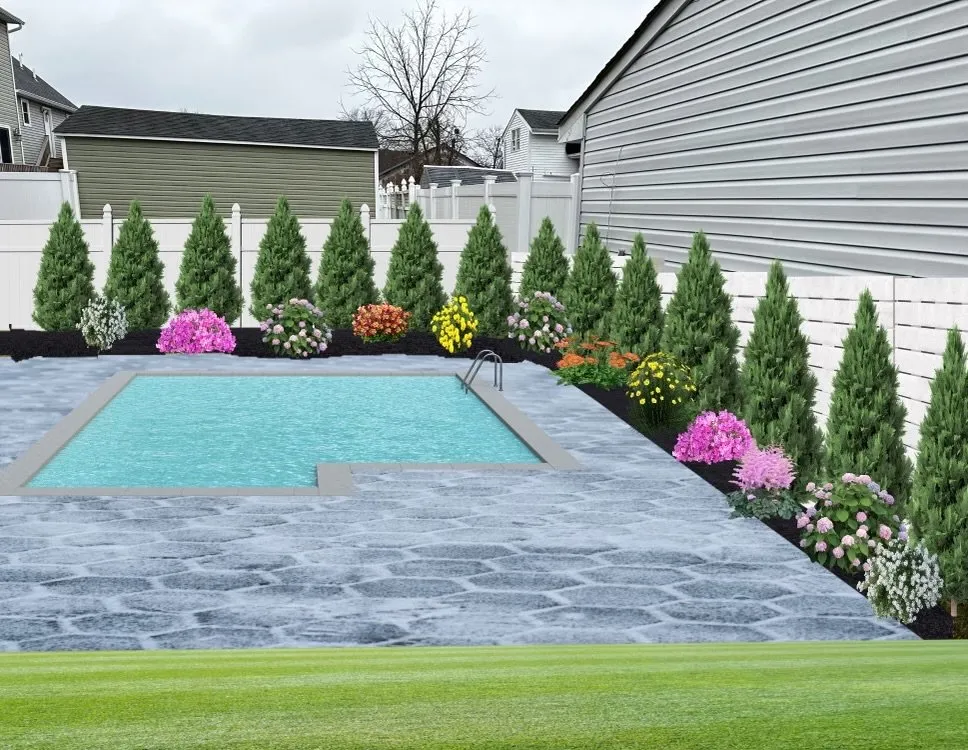 Custom garden landscaping in Wantagh, NY - Mike & Marcos Landscaping