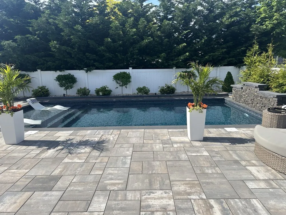 Custom outdoor landscaping for year-round maintenance across Wantagh, NY - Mike & Marcos Landscaping