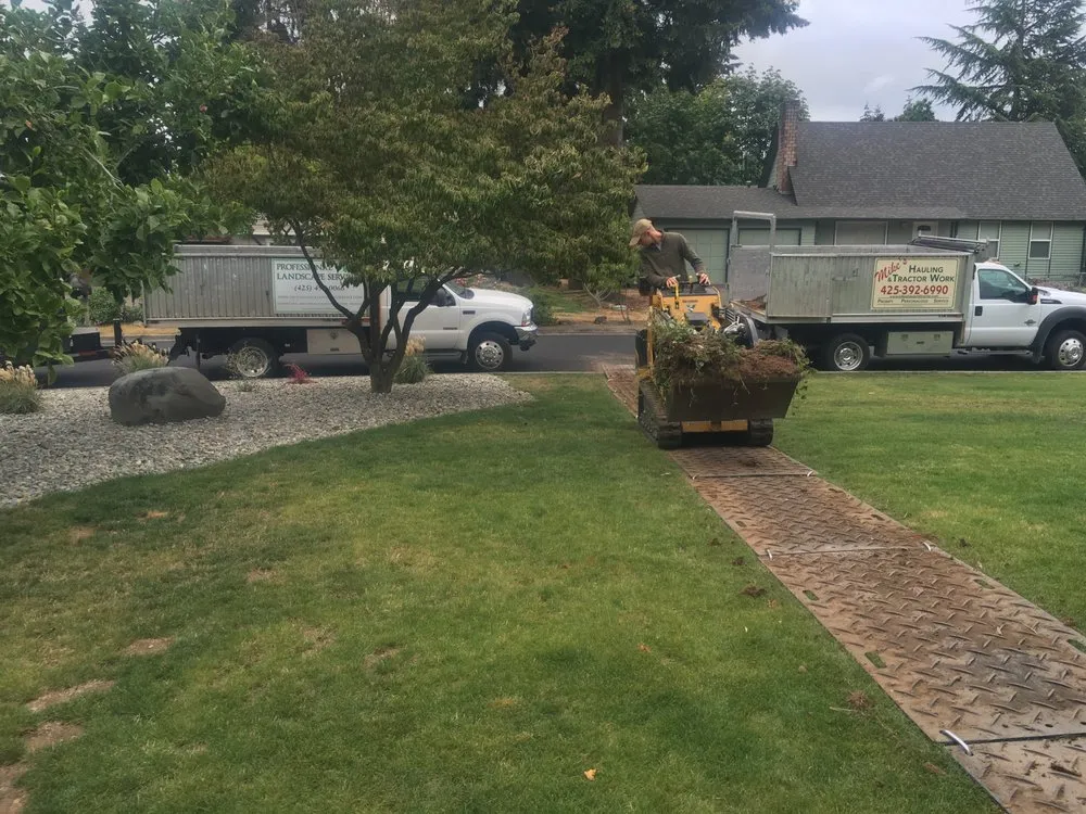 Trusted outdoor landscaping for homes across Issaquah, WA - Mike's Hauling & Tractor Work