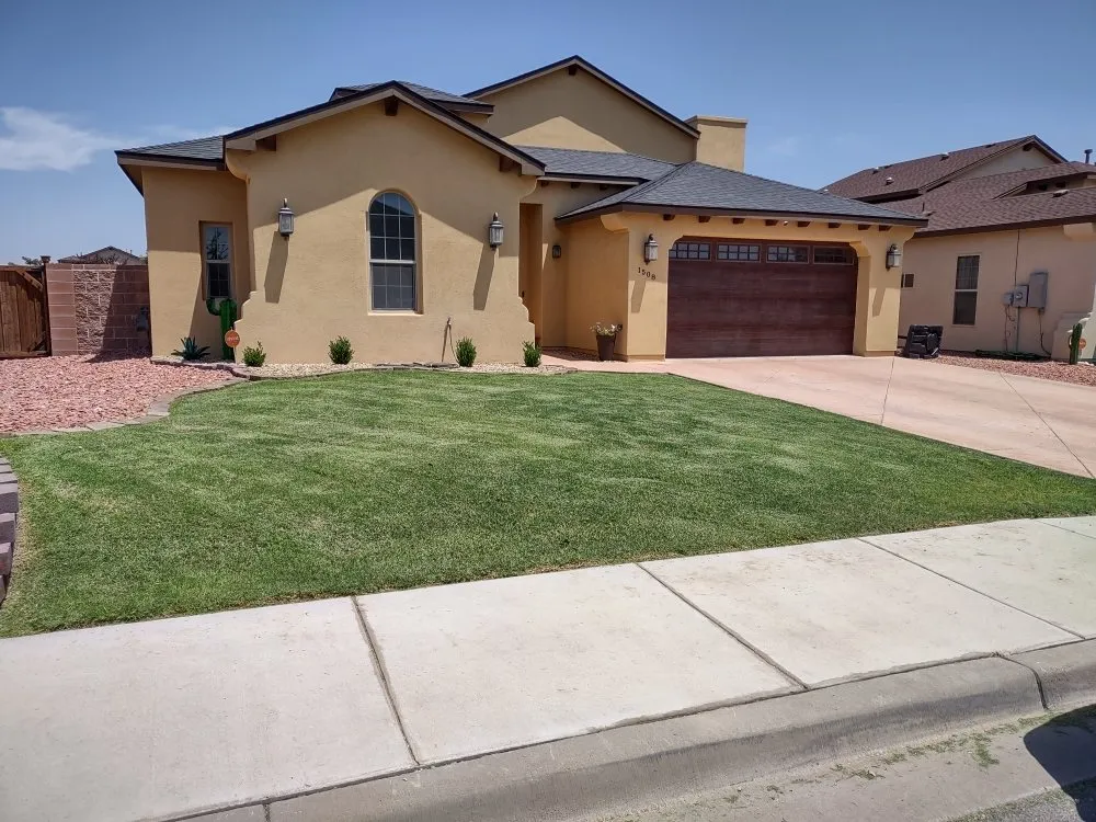 Professional garden landscaping with custom design in Hobbs, NM by Mike's Lawn Care