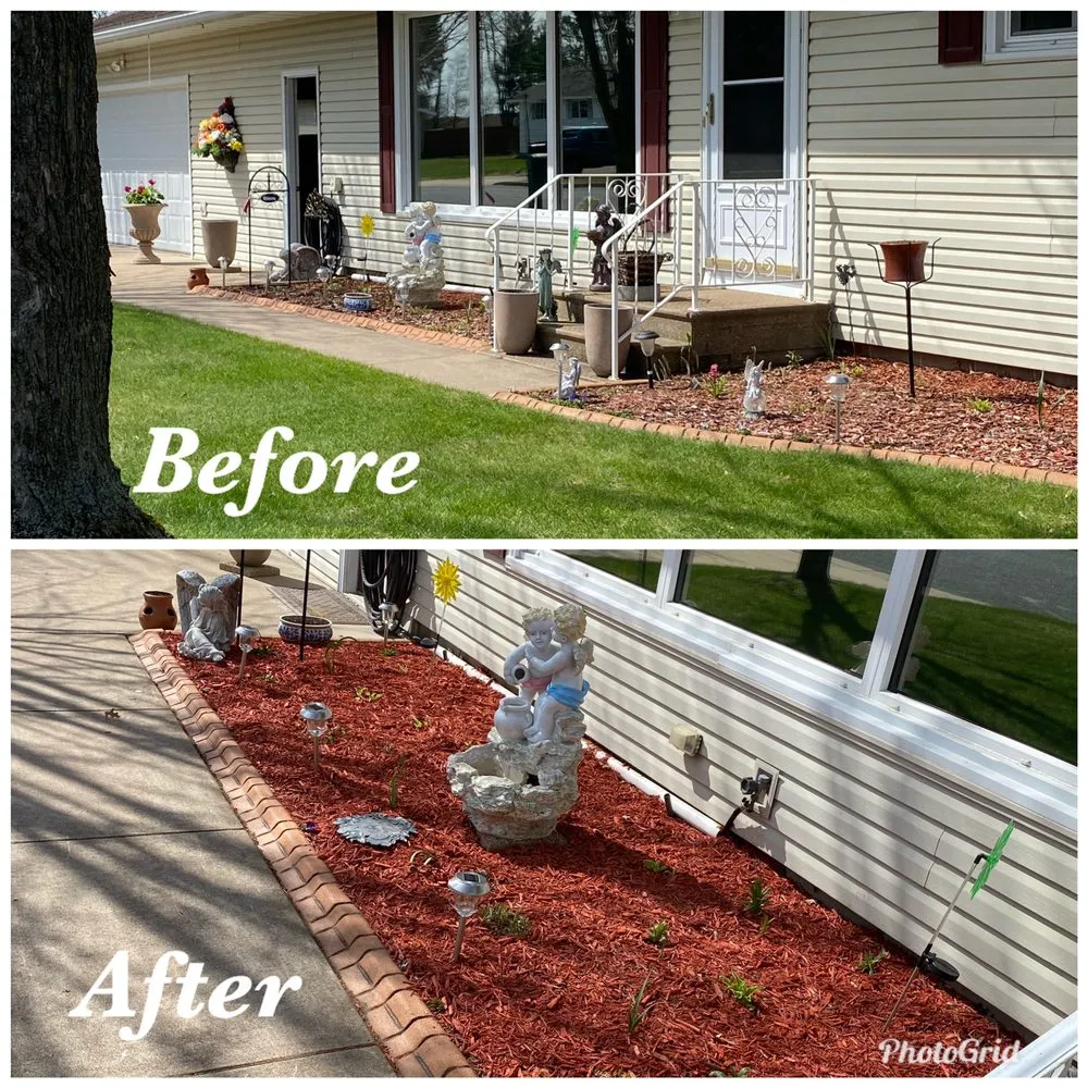 Custom landscape installation in Mosinee, WI by Mikes Mow N Snow