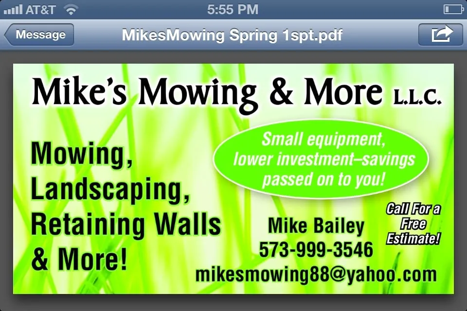 Affordable lawn mowing service in Hallsville, MO by Mike's Mowing & More