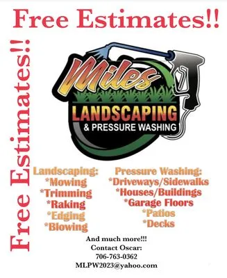 Miles Landscaping & Pressure Washing Logo