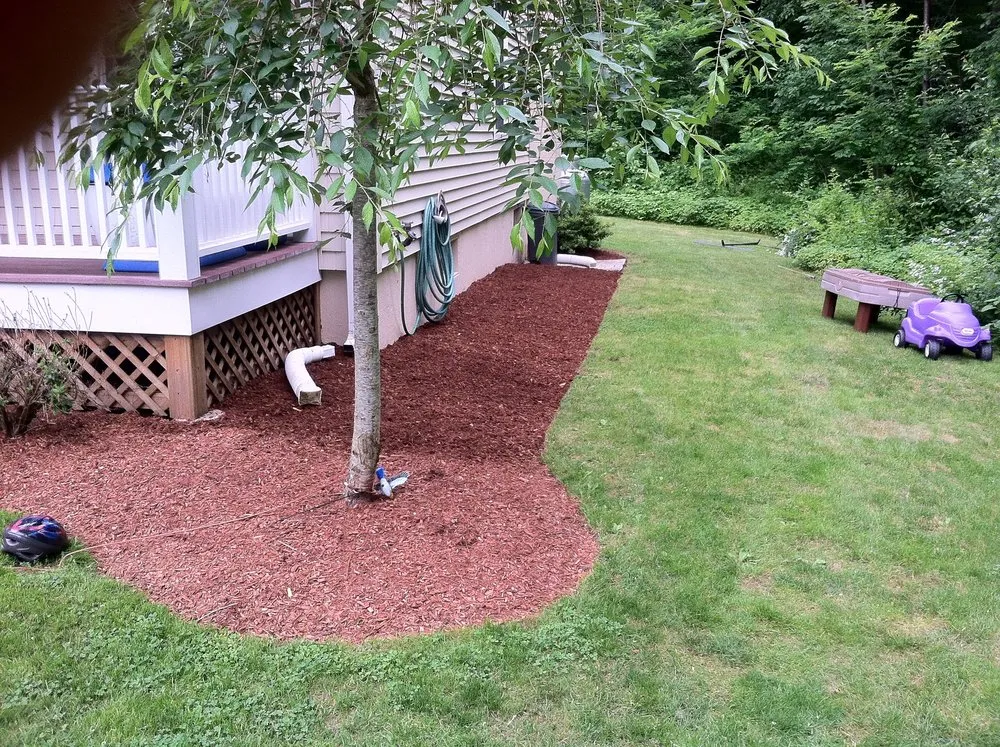 Custom landscape installation in Blackstone, MA by Miles of LandCare