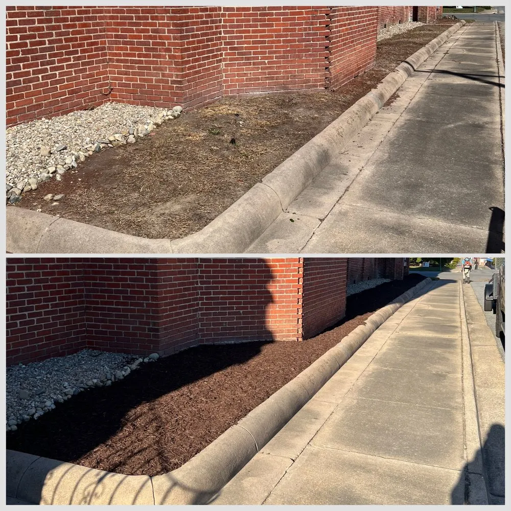 Custom landscape design for residential properties in Franklin, VA by Milestone Property Management