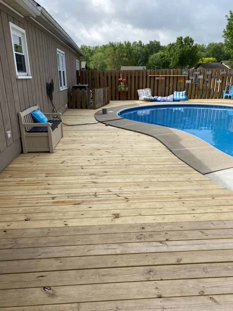 Custom landscape installation in Antwerp, OH by Miller and Sons Property Management