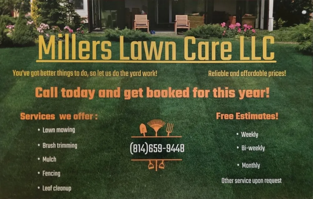 Top-rated lawn mowing service in Wilmore, PA - Millers Lawn Care