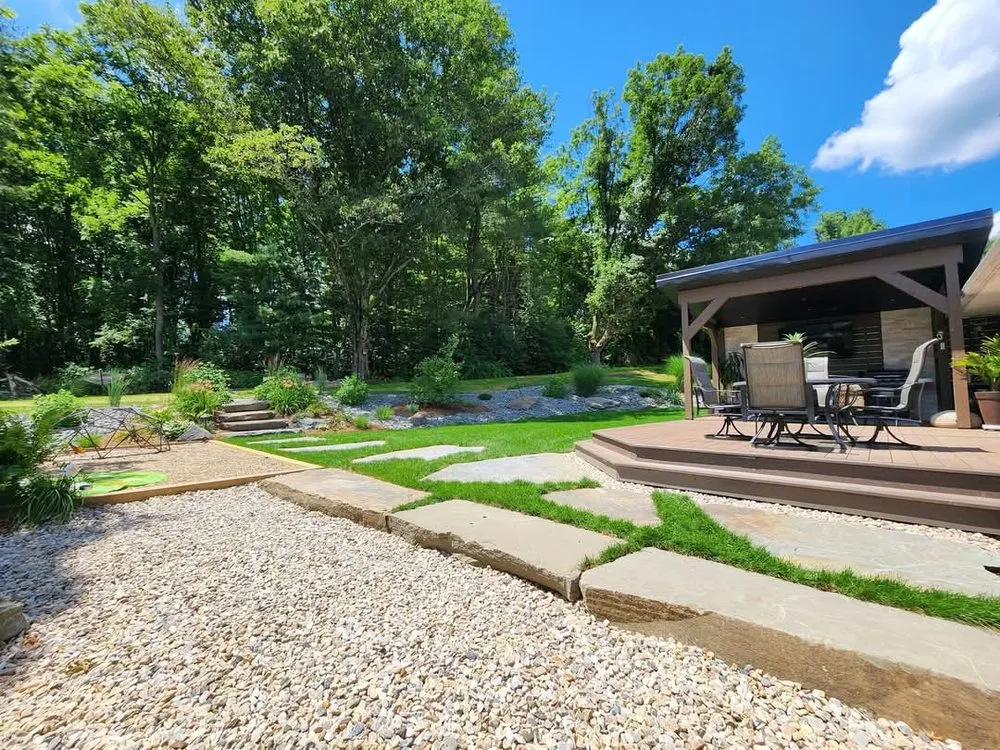 Professional outdoor landscaping in Endicott, NY by Milton Construction