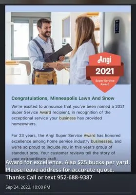 Minneapolis Lawn and Snow Logo