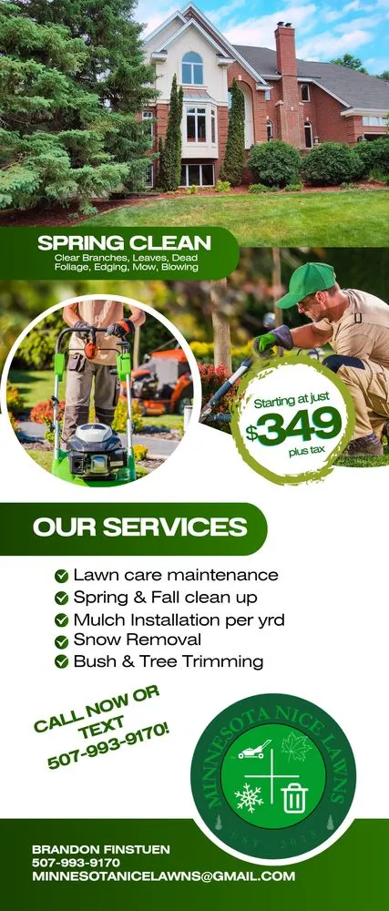 Trusted lawn mowing service experts serving Rochester, MN - Minnesota Nice Lawns