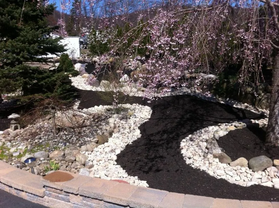 Custom outdoor landscaping in Saddle Brook, NJ by Mirabella Landscape & Construction