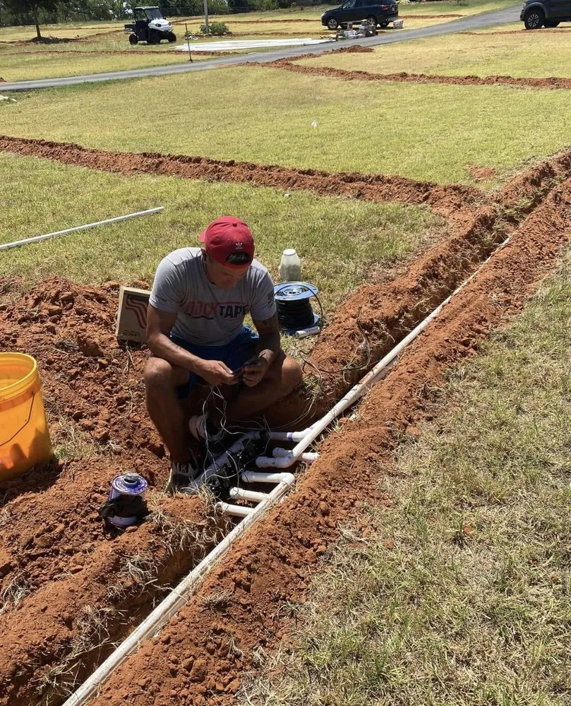 Trusted lawn mowing service with custom design in Blanchard, OK by Misfits Construction Services