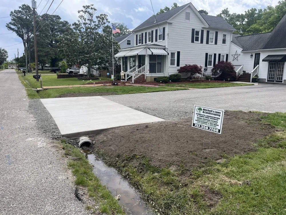 Custom yard maintenance for residential properties in Hampton, VA by Mitchells Lawn & Landscaping
